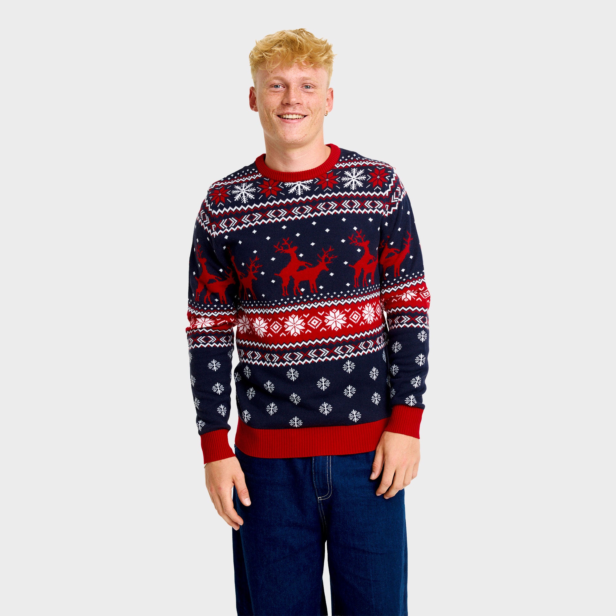 Det kække rensdyr julesweater - Herre